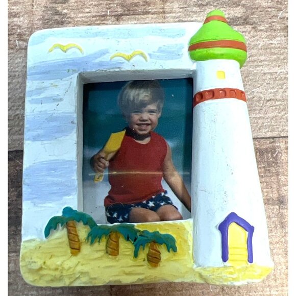 Set Of 3 Magnets Nautical-Themed Photo Frames With Sailboat Lighthouse Designs - Picture 3 of 5